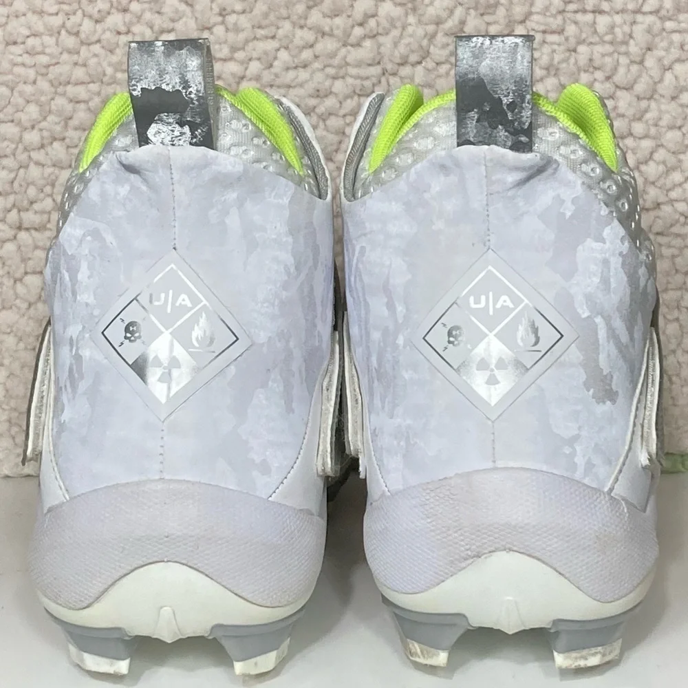 Under Armour Mens Highlight MC White Football Athletic Cleats Shoes SZ US 11.5